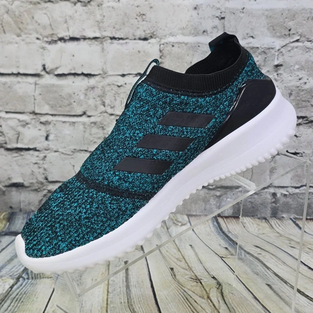 Adidas Ultimafusion Sneakers Womens 9.5 Teal Knit Slip On Shoes B96467 Cloudfoam